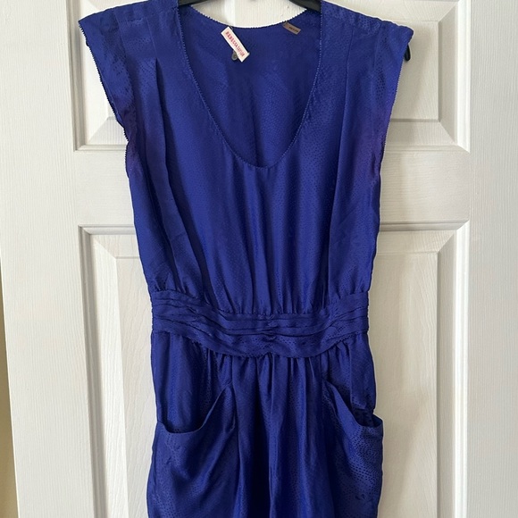 Rebecca Taylor royal Blue silk blend sleeveless short romper. Size 2 - Picture 4 of 8